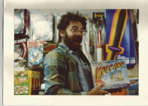 My nerdy husband, happily vamping it up a few decades ago