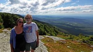 44 years later, on top of the world, Mt. Mansfield, Vermont.